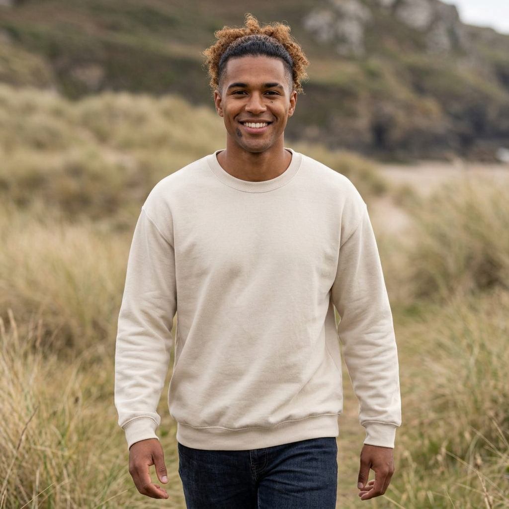 Saltwood Coffee Co. Crewneck Sweatshirt — Minimal Mountain & Trees Logo